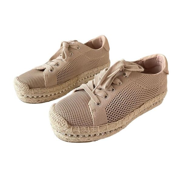 Chelsea & Violet Vitna Flatform Espadrilles Shoes 7 - Picture 1 of 11